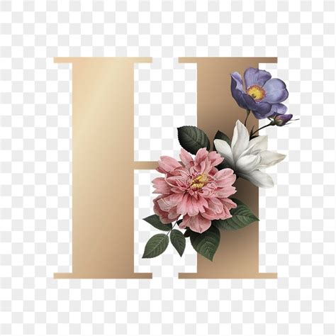 Classic And Elegant Floral Alphabet Premium Png Sticker Rawpixel