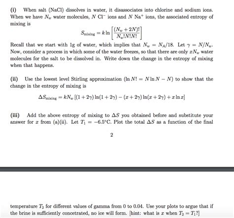 When Salt Nacl Dissolves In Water It Disassociates