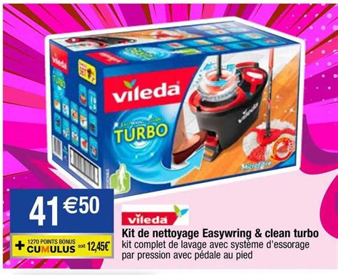 Promo Vileda Kit De Nettoyage Easywring Clean Turbo Chez Migros