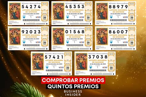 Estos Son Los Quintos Premios De La Lotería De Navidad 2023