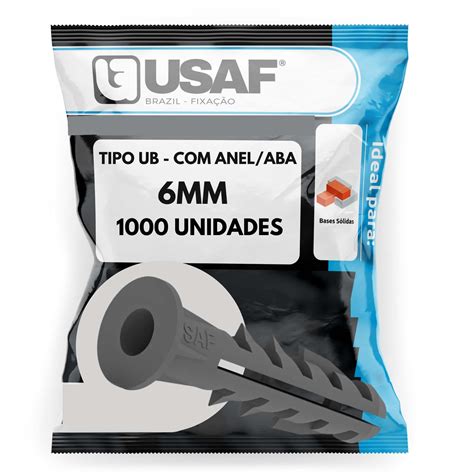 Bucha UB Tradicional 6mm Aba Usaf Pacote 1000 Unidades