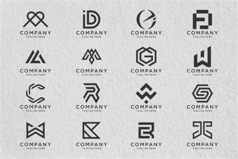 Set Of Monogram Logo Design Part Graphic By Baronstudio Creative