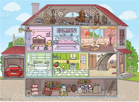 Dentro Da Casinha - Vetores de Dentro Da Casa e mais imagens de Sótão - Sótão, Vector, 2015 ...