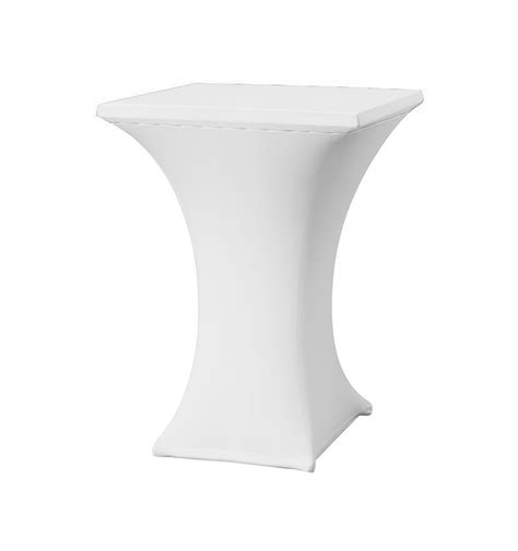 Top Pour Housse De Mange Debout Et De Table En Lycra Blanc