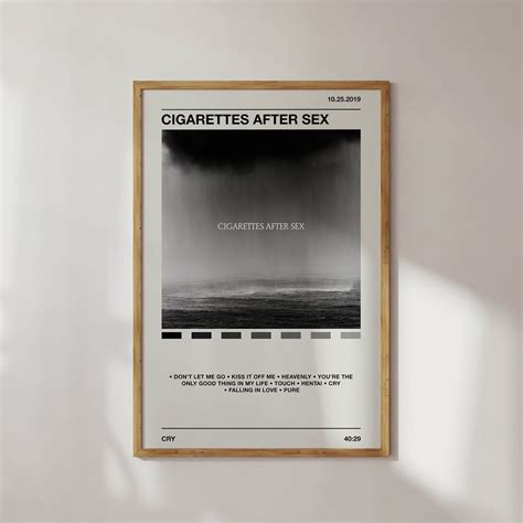 Cigarettes After Sex Cry Album Poster Music Décor Aesthetic Wall Art Dorm Room Décor