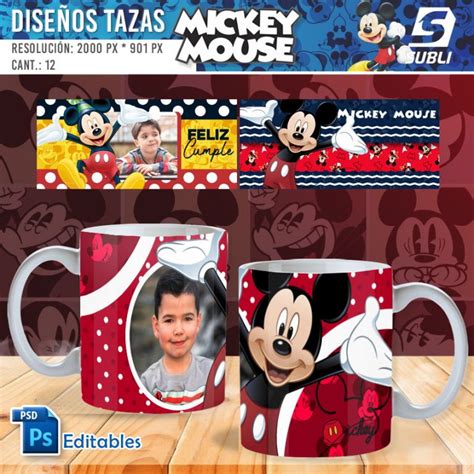 Diseños Plantillas para Tazas de Mickey Mouse SubliPlantillas