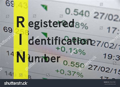 Acronym Rin Registered Identification Number Stock Illustration 378227881 Shutterstock