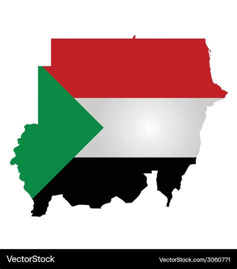 Sudan flag Royalty Free Vector Image - VectorStock