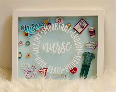 Nurse Shadow Box Nursing Gift Gift For Frontline Worker Etsy Uk