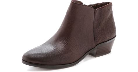 Sam Edelman Ankle Booties Petty In Brown Dark Brown Lyst