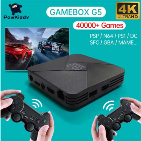 Android TV box + GAMEBOX G5 2in1 4K HD gaming Console 10000 Retro ...