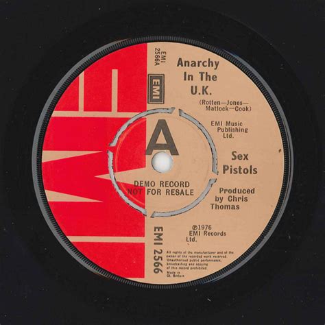 Sex Pistols Anarchy In The UK Vinyl Chris Thomas Miscredit 7 45 RPM 2 More 1976