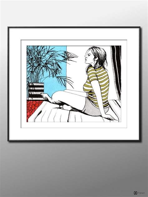 Girl And Plant Giclee Print Etsy Uk Shopping Art Giclee Print