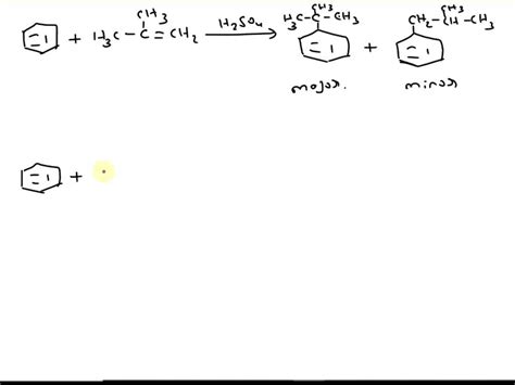 Solved When Benzene Treated Itn 2 Methyl 1 Propene And Sulfuric Acid Two Different