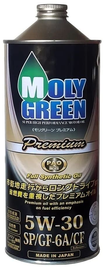 Купить Моторное масло Синтетическое MOLY GREEN Premium 5W-30 1 л в ...
