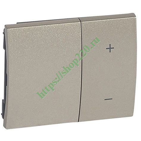Накладка диммера нажимного (775652,775653) Legrand Galea Life Titanium ...