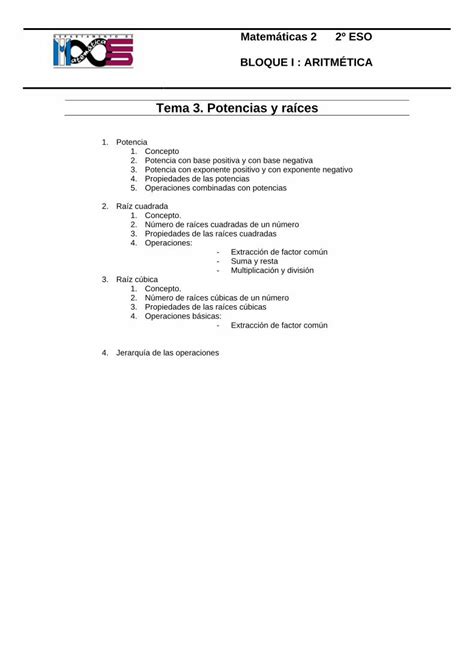 PDF Tema 3 Potencias y raícesdepartamentos colegiosansaturio