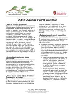 Índice Glucémico y Carga Glucémica UW Family Medicine 205 ndice