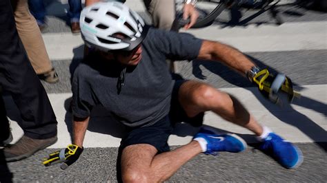 Biden Falls Off Bike On Delaware Ride With First Lady Says I M Good