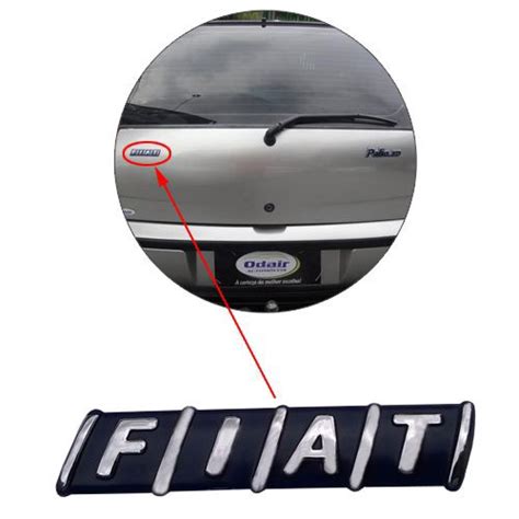 Emblema Traseiro Mala Fiat Palio Azul Submarino