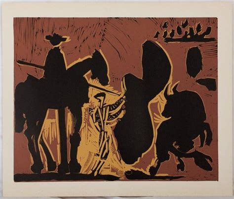 Pablo Picasso Corrida Bullfighter Facing The Bull 1962 Lithograph