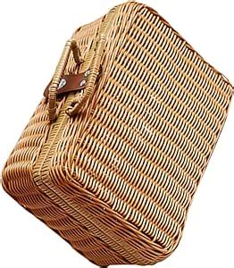 Amazon Yardenfun Imitation Rattan Suitcase Vintage Decor Baskets