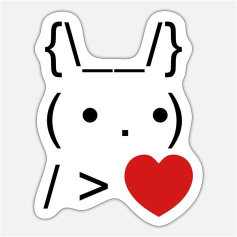 Bunny-text-art Stickers | Unique Designs | Spreadshirt