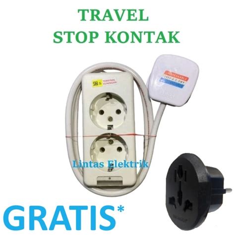 Jual New Travel Stop Kontak Kaki Colokan Listrik Adapter Umroh Naik