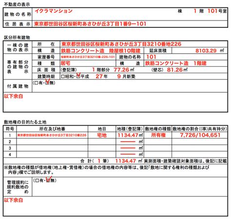 「不動産の表示」とはなにかーマンションの重要事項説明書の記入方法