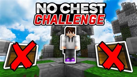 NO CHEST CHALLENGE Minecraft Skywars YouTube