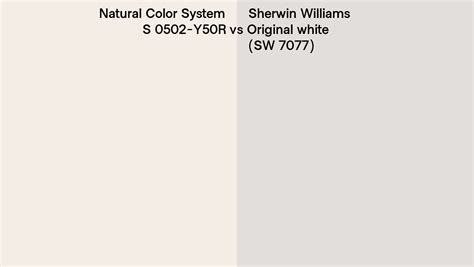 Natural Color System S 0502 Y50r Vs Sherwin Williams Original White Sw