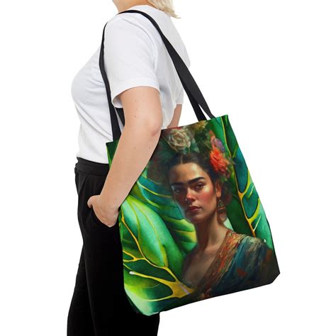 frida kahlo botanical tote bag frida market bag frida kahlo etsy
