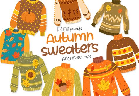 Autumn Sweaters Graphic By Dipa Graphics Creative Fabrica