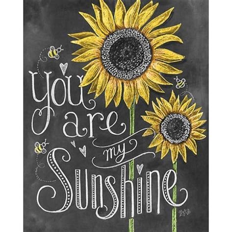 Sunshiny Sunflowers Chalkboard Art Sunflower Art Chalkboard