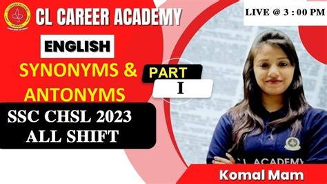 English Ssc Chsl All Shift Synonyms Antonyms Previous Year