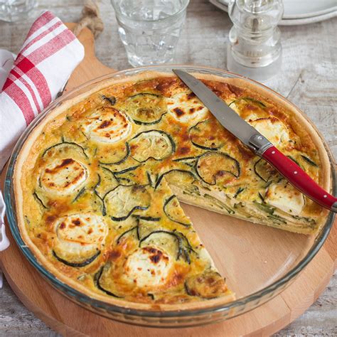 Quiche aux courgettes et au fromage de chèvre Régilait