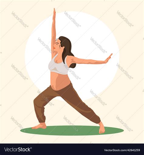 Pregnant Woman Doing Yoga Royalty Free Vector Image