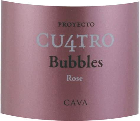 Proyecto Cu4tro Bubbles Cava Rosé Brut DO Clos Montblanc vinello de