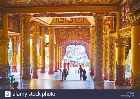 Yangon Myanmar February The Outstanding Interior Of The