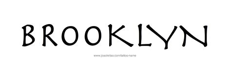 Brooklyn Name Tattoo Designs