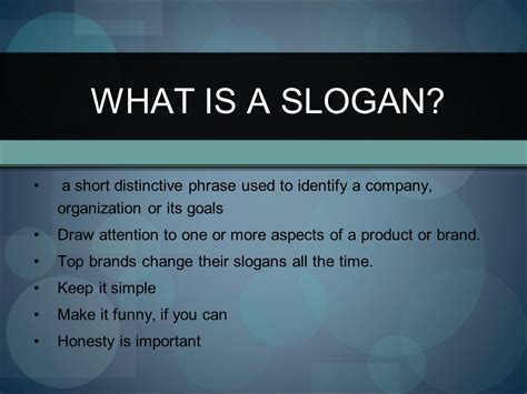 What Is A Slogan Define The Term Slogan” And Identify How They Are