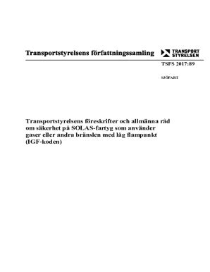 Fillable Online Transportstyrelsens Freskrifter Och Allmnna Rd Fax