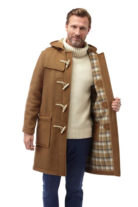 Montgomery Mens Wooden Toggles Duffle Coat 44 Camel