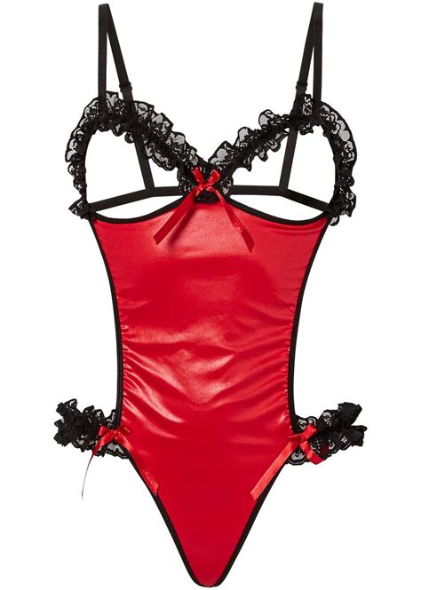 Body String Ouvert Rouge Noir Lingerie Bonprix Fr