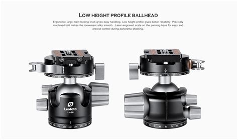 Buy Leofoto Lh Pcl Low Profile Ball Head With Np Plate At Lowest