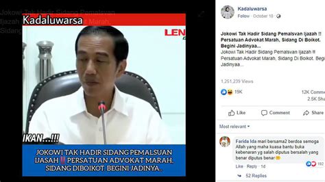 Sidang Gugatan Ijazah Palsu Jokowi Belum Digelar