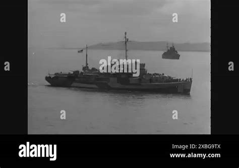 United States Navy Warships Are Shown In A Convoy During The Battle Of