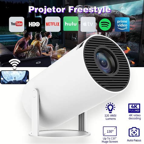 Projetor Freestyle HY300 4k 720P WIFI Mini Portátil De TV Home Theater