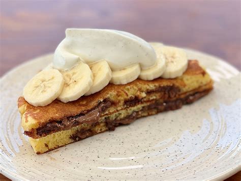 Pancakes au chocolat et à la banane de Cyril Lignac