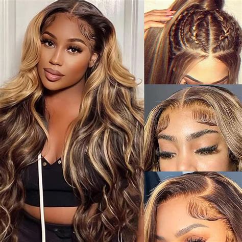 Amazon Inch Honey Blonde Lace Front Wig Human Hair X Hd